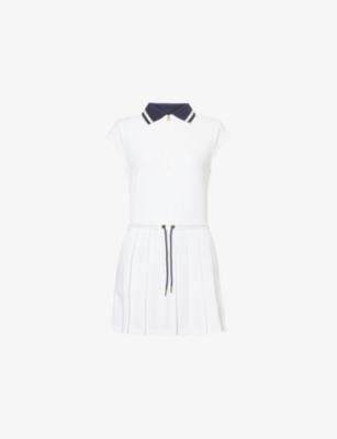 Nico Court Pleated Stretch-Woven Mini Dress by VARLEY