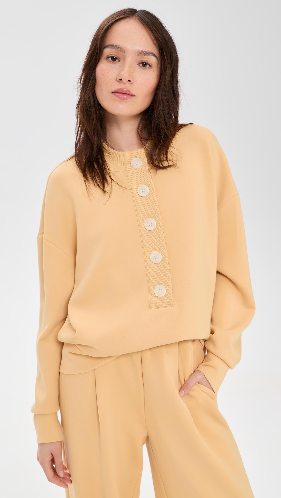 Reena Button Front Sweatshirt by VARLEY
