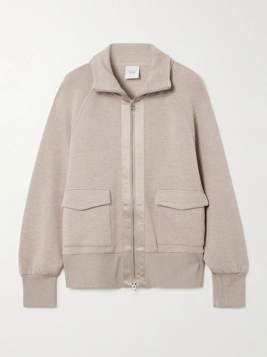Roxbury satin-trimmed DoubleSoft® zip-up sweatshirt by VARLEY