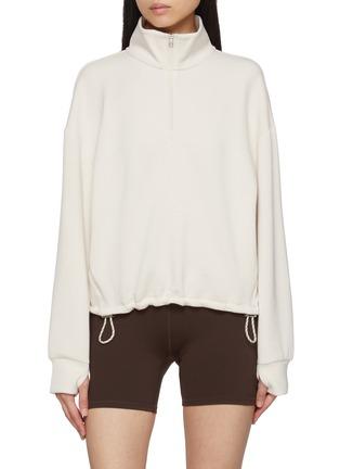 Sian Cropped Half Zip Sweatshirt by VARLEY