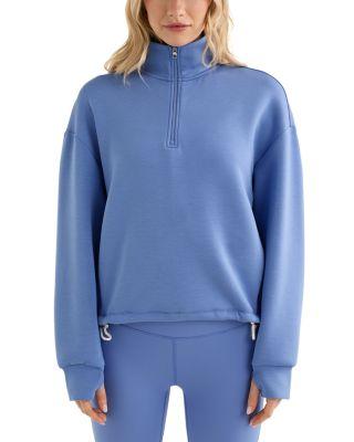 Sian Cropped Half Zip Sweatshirt by VARLEY