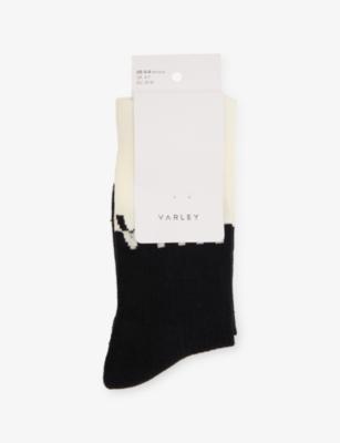 Stellar Colour-Block Cotton-Blend Socks by VARLEY
