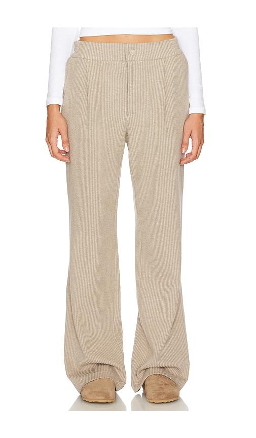 Varley Aberdeen Straight Leg Pant in Taupe by VARLEY