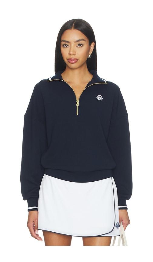 Varley Bertie Half Zip Sweater in Navy by VARLEY