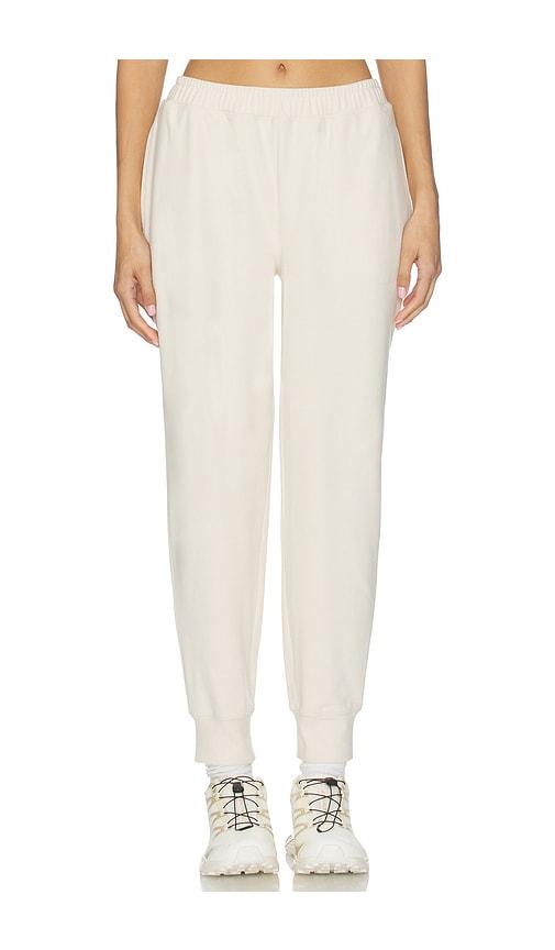 Varley Brushedrib Slim Cuff 25 Pant in Ivory by VARLEY