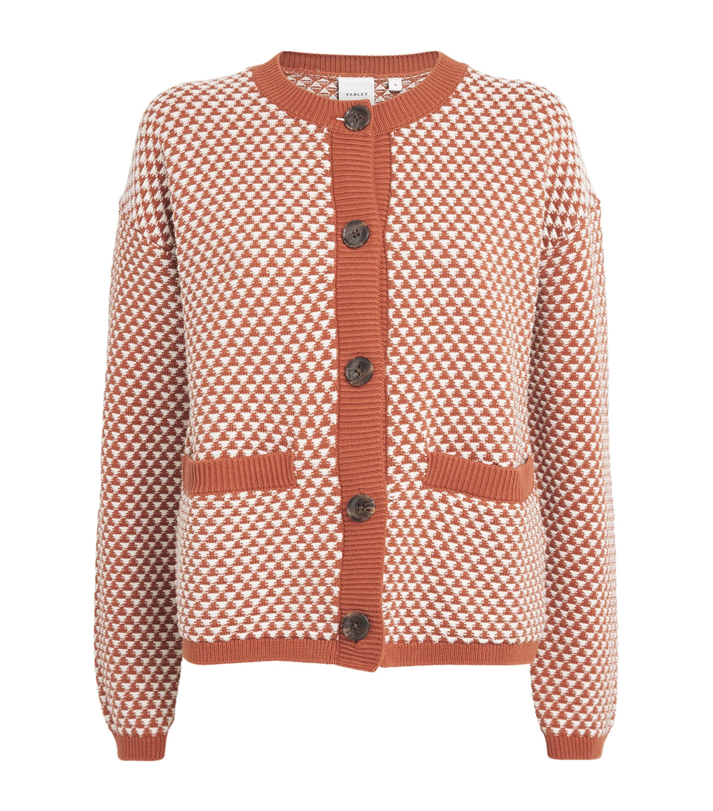 Varley Cotton Jacquard Elmwick Cardigan by VARLEY