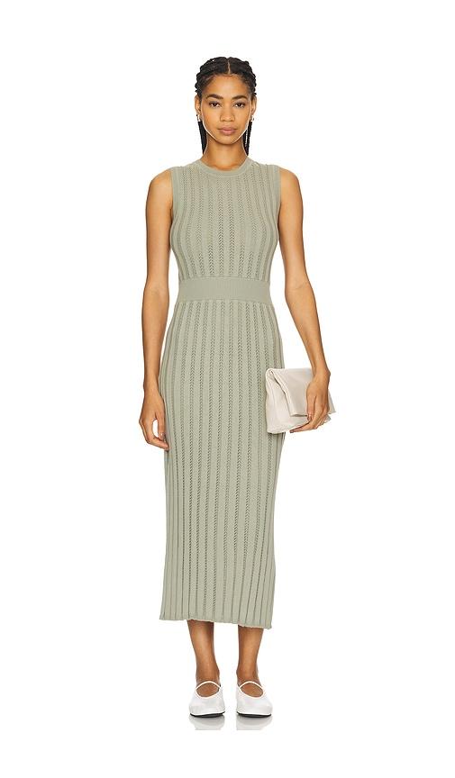 Varley Florian Midi Dress in Sage by VARLEY