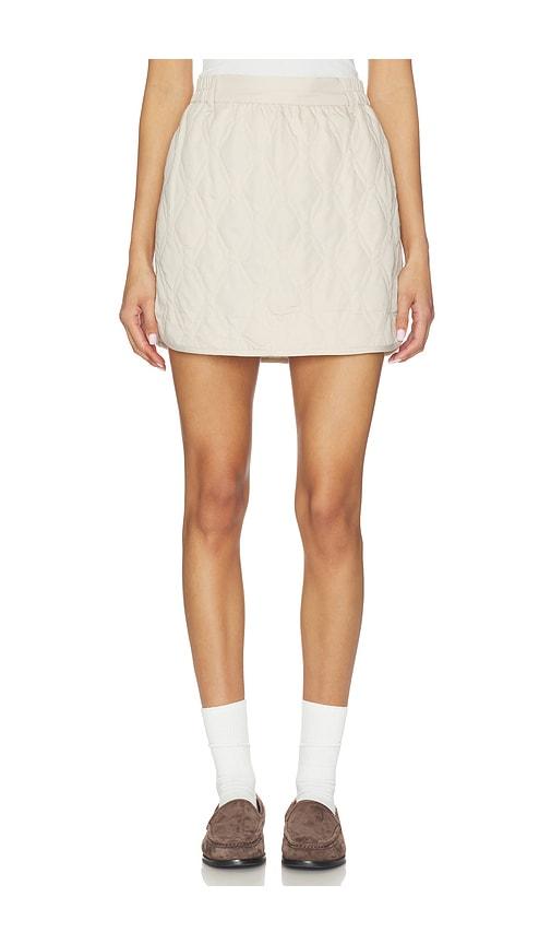 Varley Florin Quilted Skirt in Ivory by VARLEY