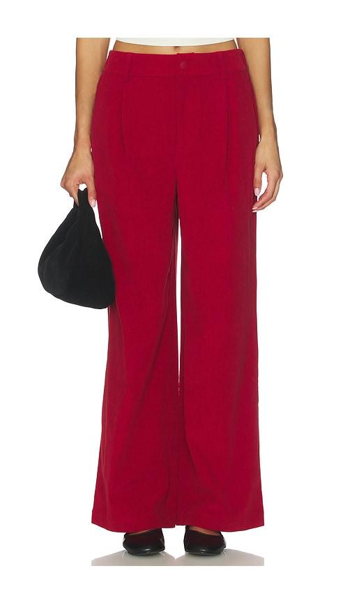 Varley Floris Wide Leg 29.5 Pant in Red by VARLEY