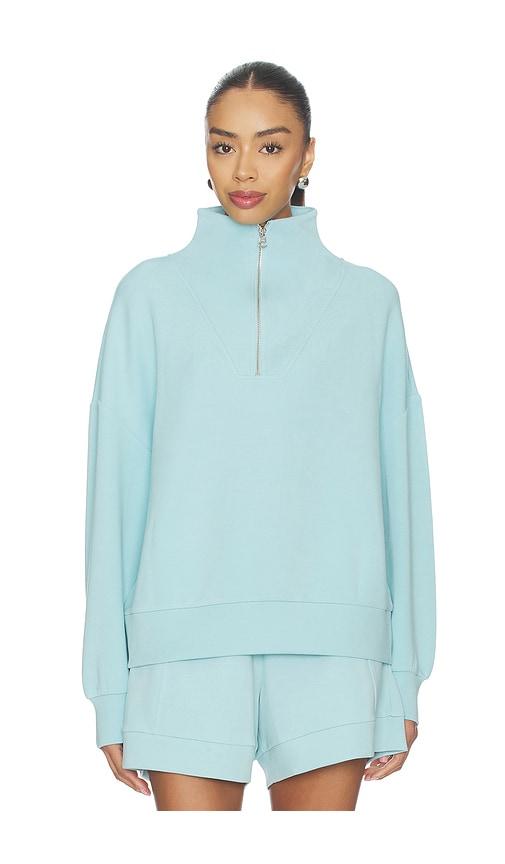 Varley Hawley Half Zip Sweater in Baby Blue by VARLEY