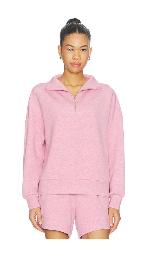 Varley Hawley Half Zip Sweater in Rose by VARLEY