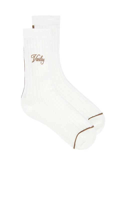 Varley Ivan Light Rib Sock in Ivory by VARLEY
