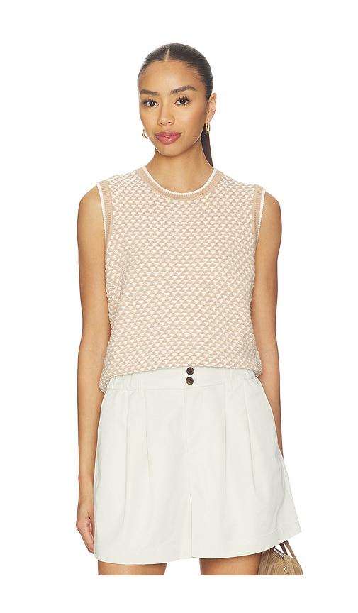 Varley Jenson Stitch Knit Tank Top in Taupe by VARLEY