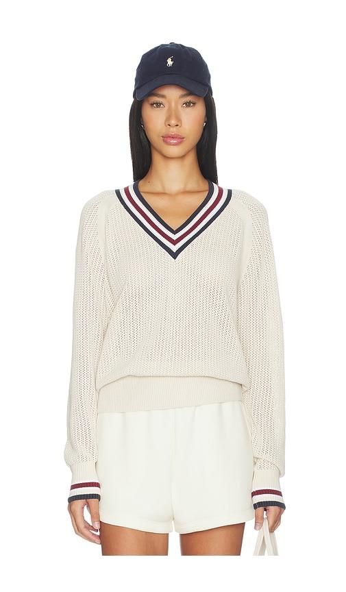 Varley Maurice V Neck Sweater in Cream by VARLEY