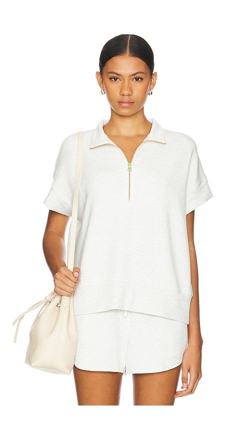 Varley Ritchie Short Sleeve Sweatshirt in Ivory by VARLEY