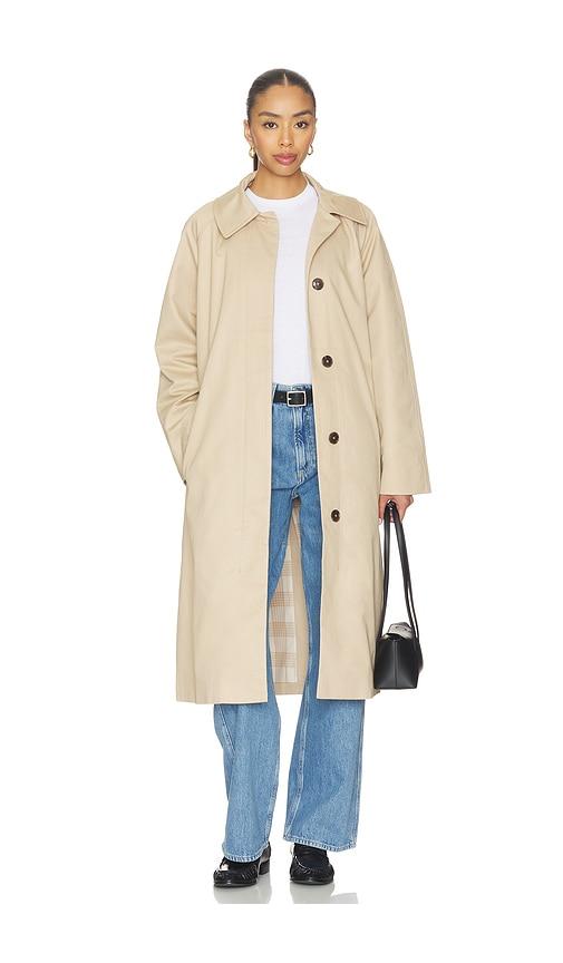 Varley Robyn Car Coat in Beige by VARLEY
