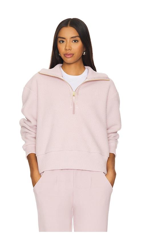 Varley Roselle Half Zip Sweatshirt in Rose by VARLEY