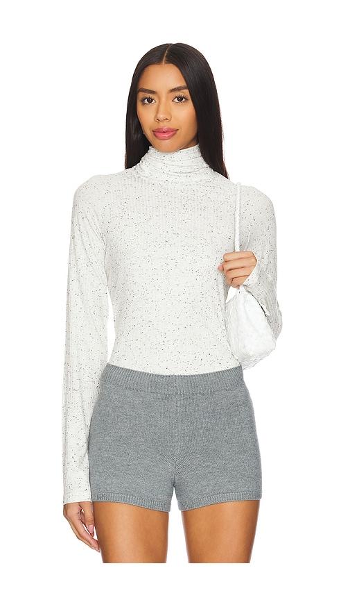 Varley Roya Roll Neck Long Sleeve Tee in White by VARLEY Varley Roya Roll Neck Long Sleeve Tee in White by VARLEY