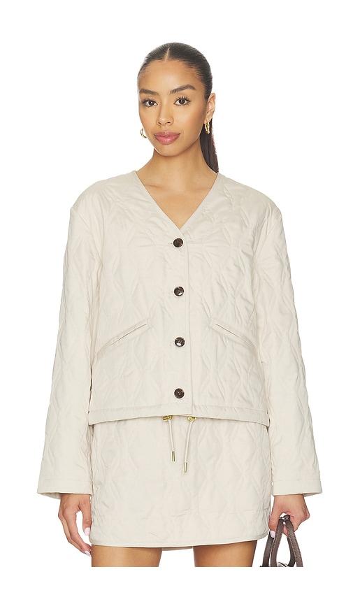 Varley Saba Quilted Jacket in Ivory by VARLEY