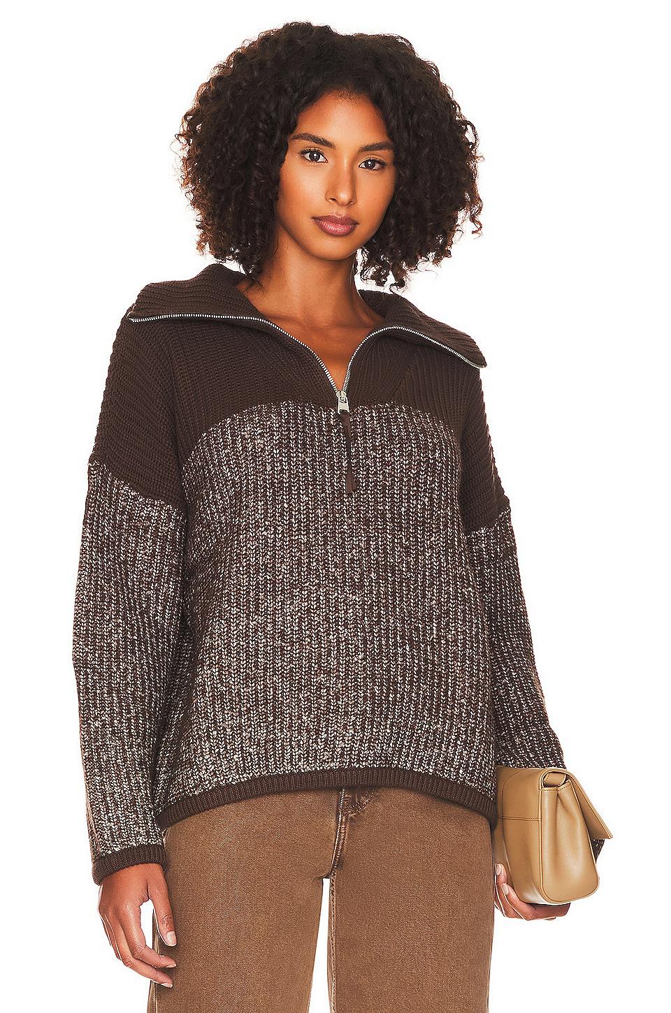 Varley Willard Knit Pullover in Chocolate by VARLEY Varley Willard Knit Pullover in Chocolate by VARLEY