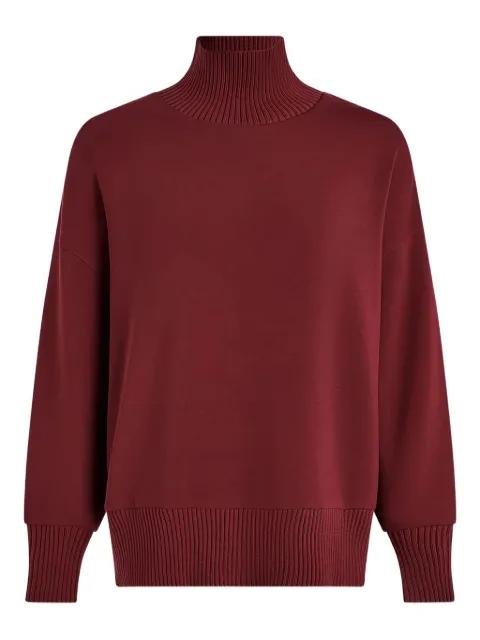 high-neck ribbed-hem jumper by VARLEY