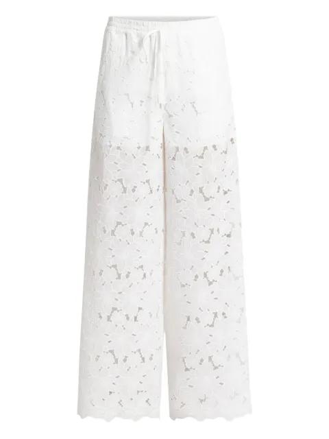 floral-lace trousers by VASILIKI