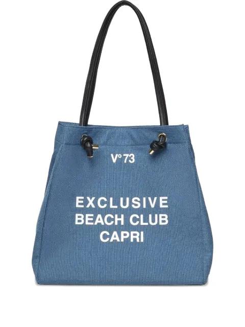 Beach Club-print tote bag by VDEG73