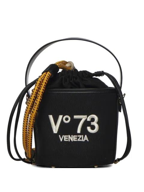 logo embroidery bucket shoulder bag by VDEG73