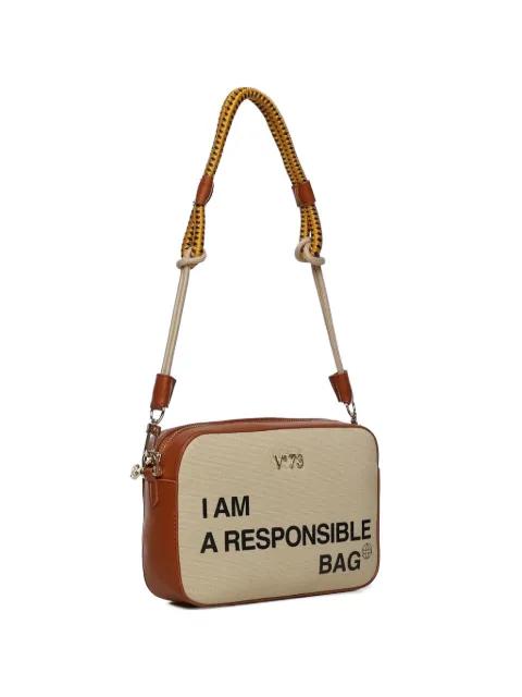 logo print shoulder bag by VDEG73