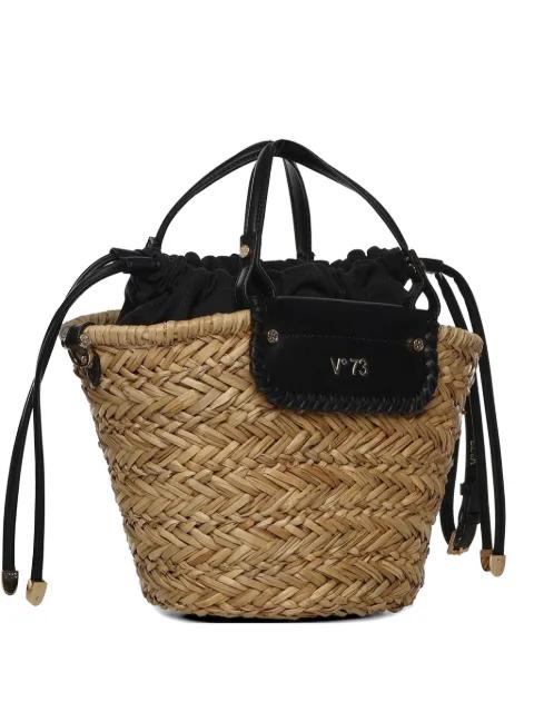 straw top handle shoulder bag by VDEG73