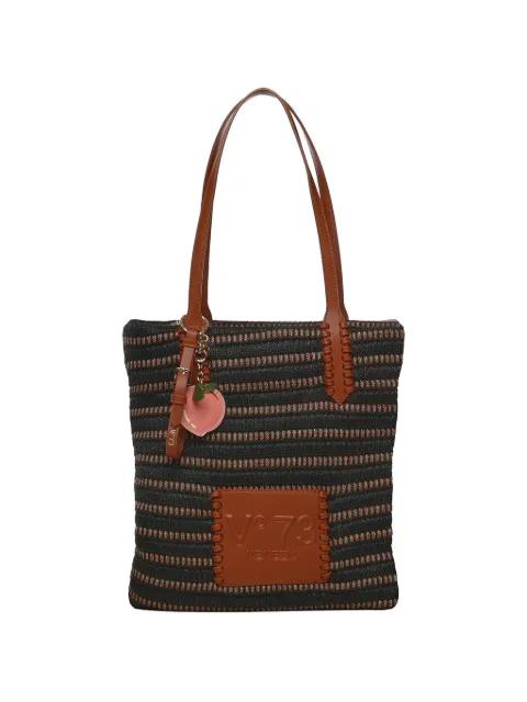 striped top handle shoulder bag by VDEG73