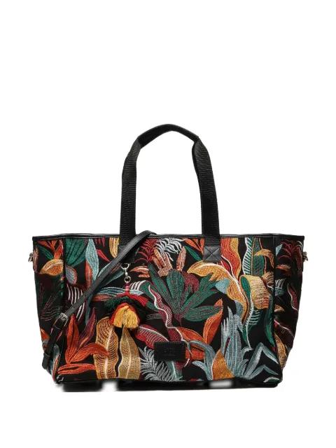 tropical-print tassel shoulder bag by VDEG73