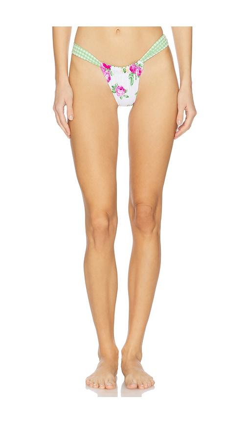 VDM Livi Reversible Bikini Bottom in Green,White by VDM