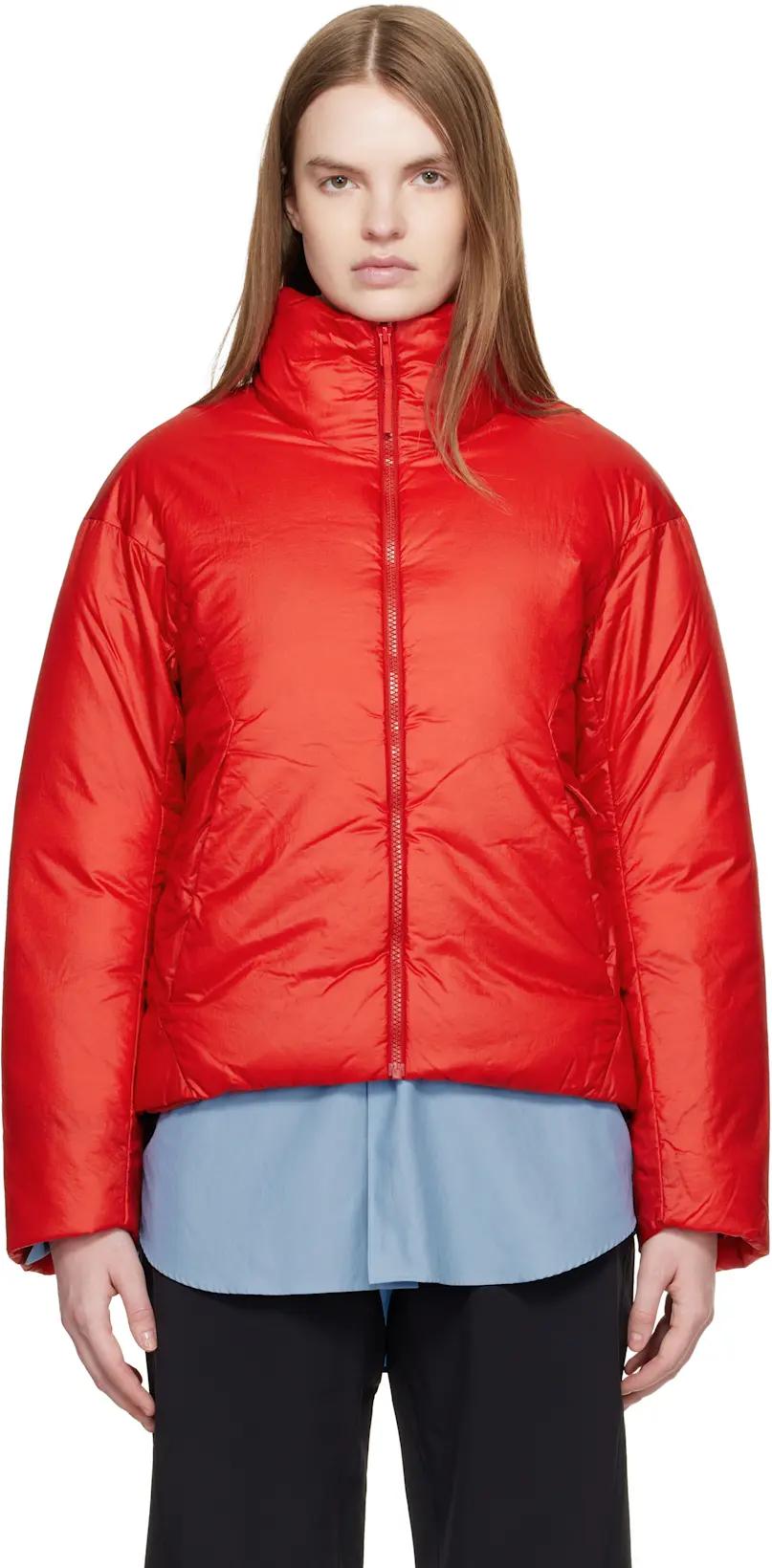 Red Conduit Down Jacket by VEILANCE