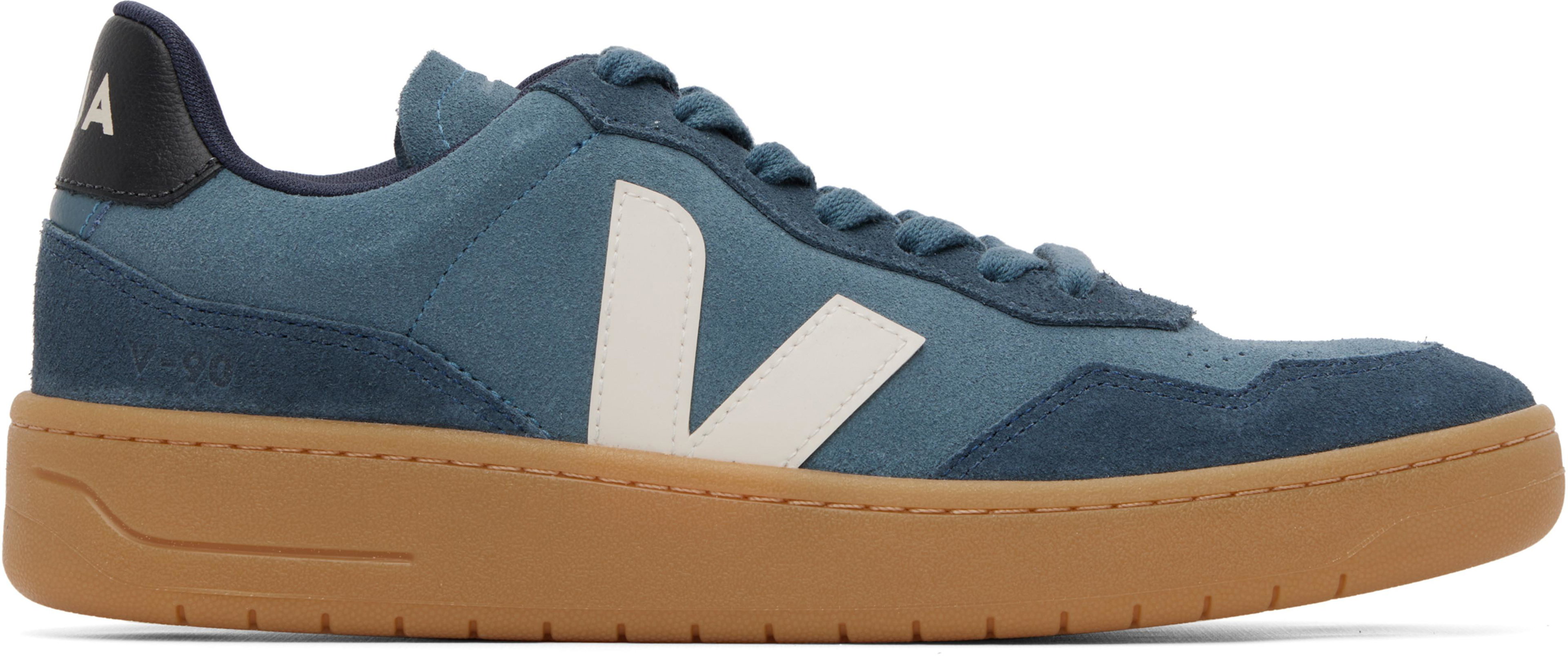 Blue V-90 Suede Sneakers by VEJA