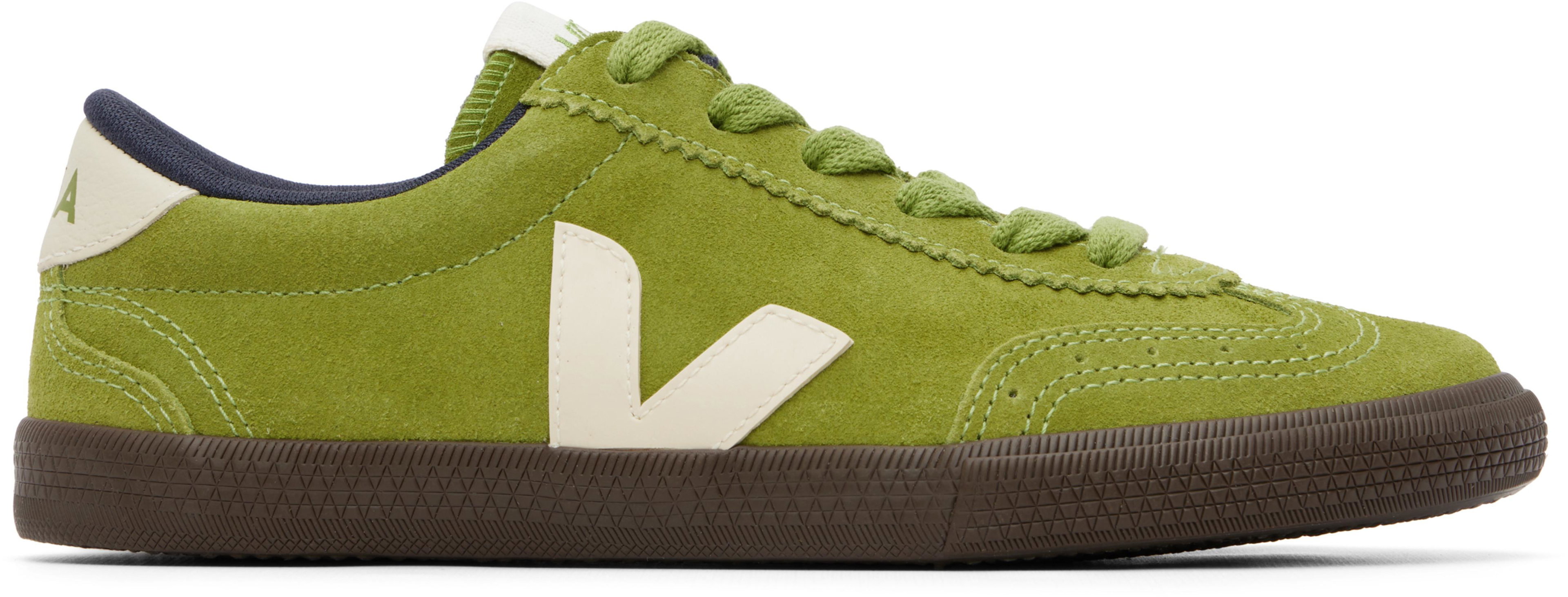 Green Volley Suede Sneakers by VEJA