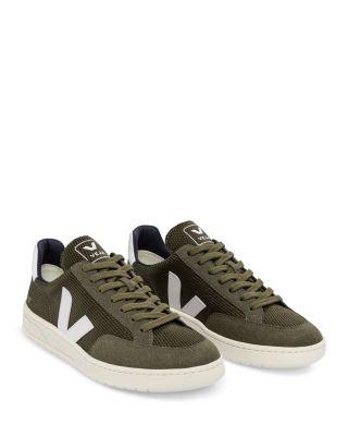 Men's V-12 Lace Up Mesh and Leather Sneakers by VEJA