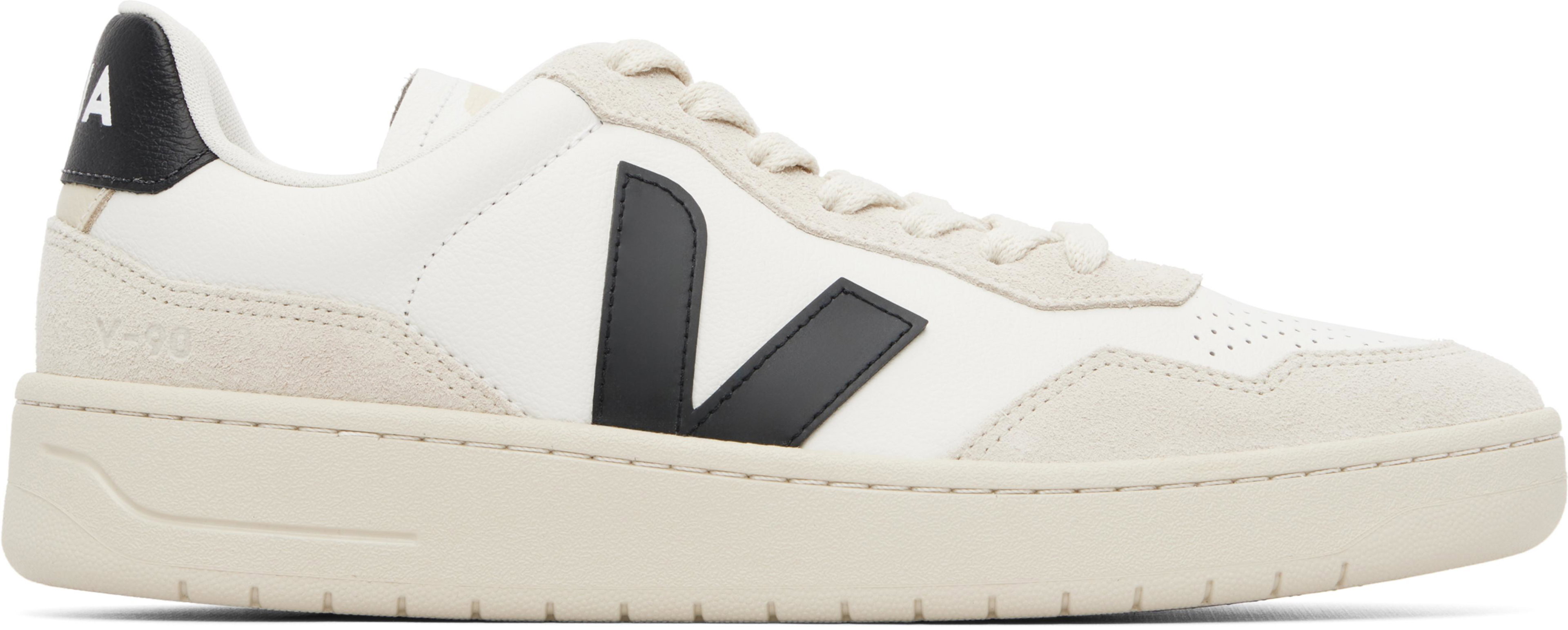 Off-White V-90 Leather Sneakers by VEJA