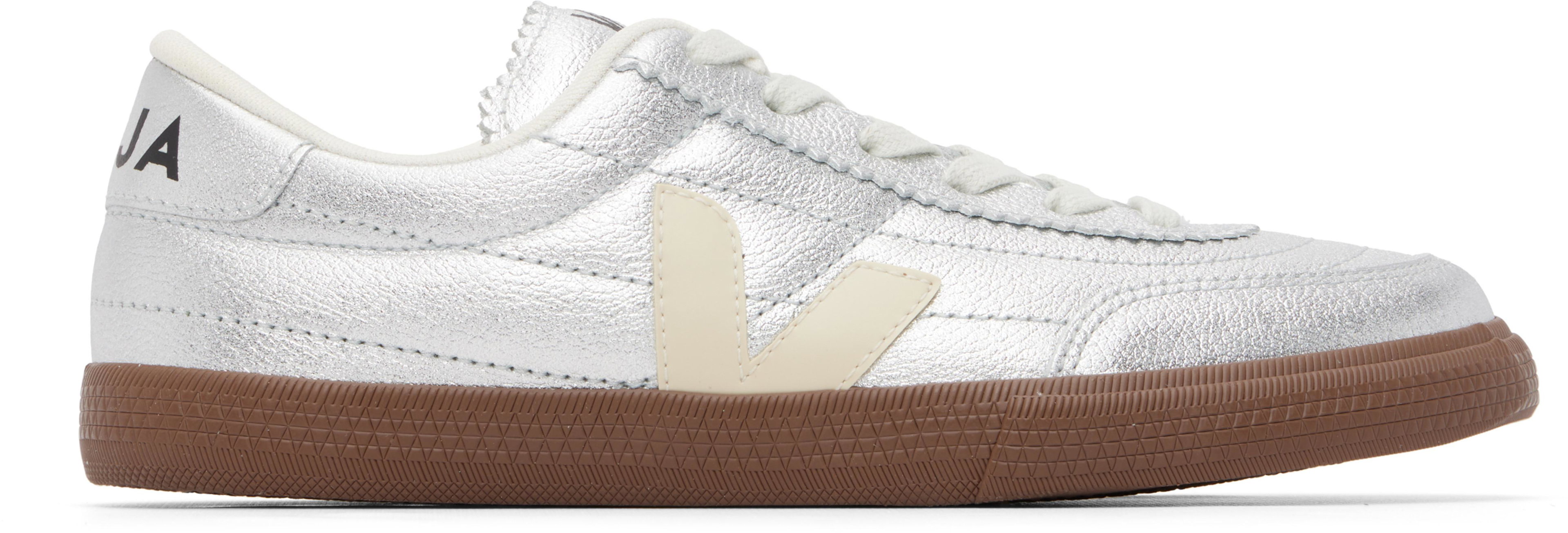 Silver Paneka Leather Sneakers by VEJA