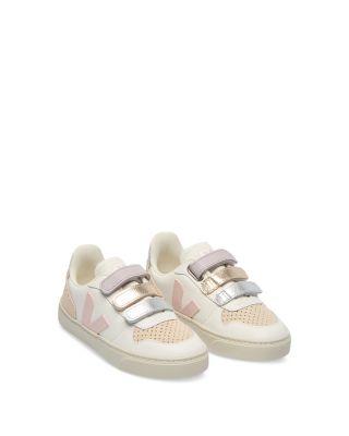 Unisex Leather White Petale Sneakers - Toddler by VEJA