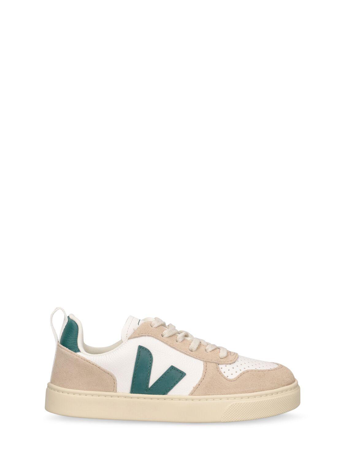 V-10 Chrome-free Leather Sneakers by VEJA