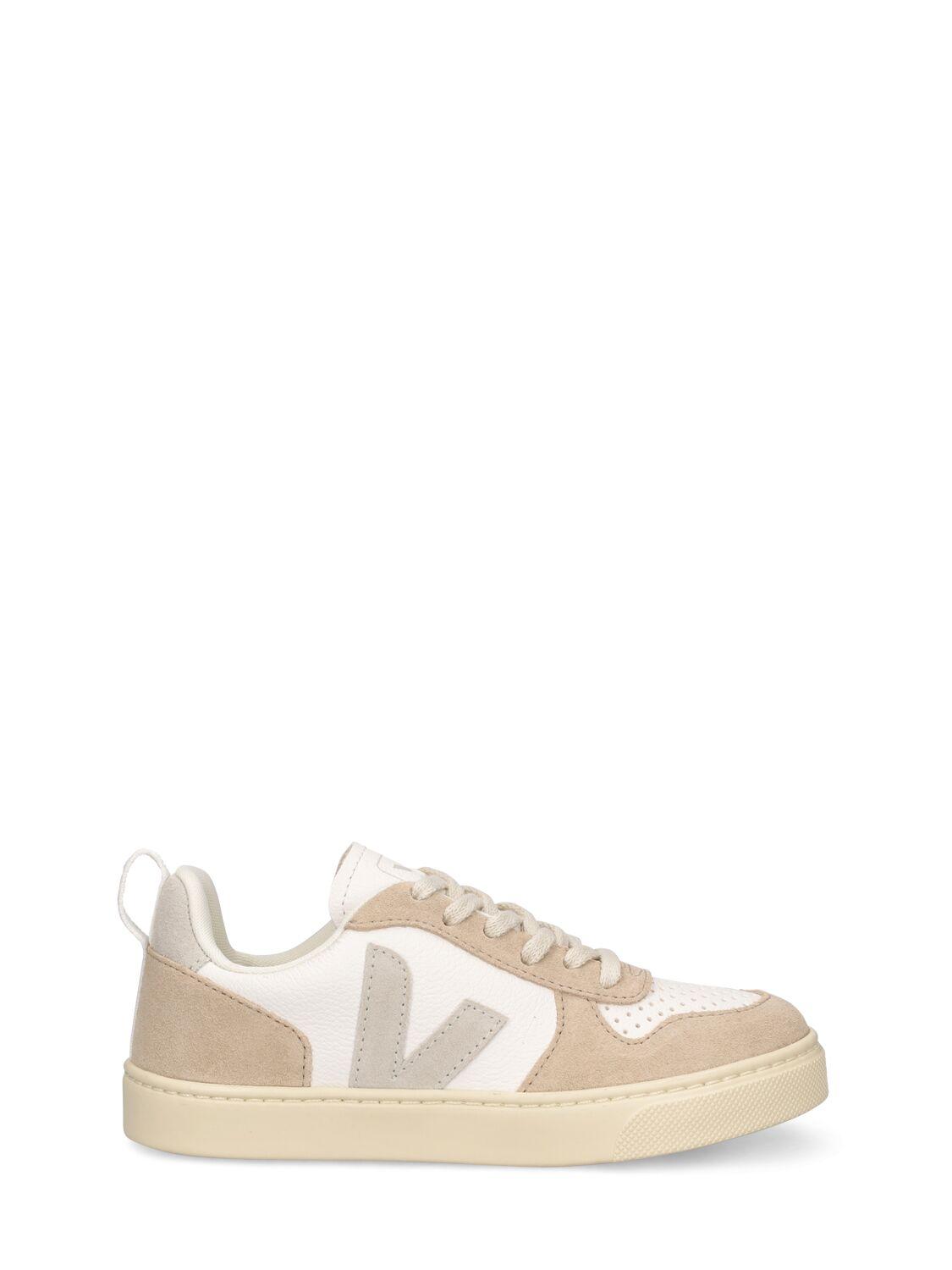 V-10 Chrome-free Leather Sneakers by VEJA