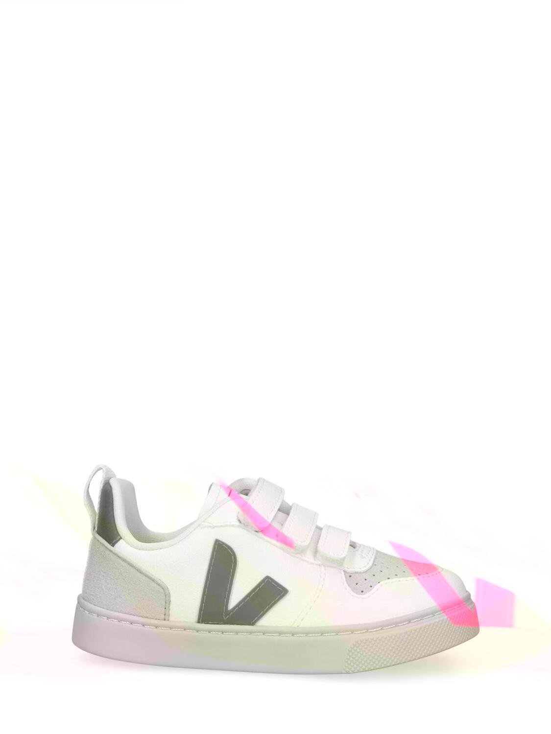 V-10 Chrome-free Leather Strap Sneakers by VEJA