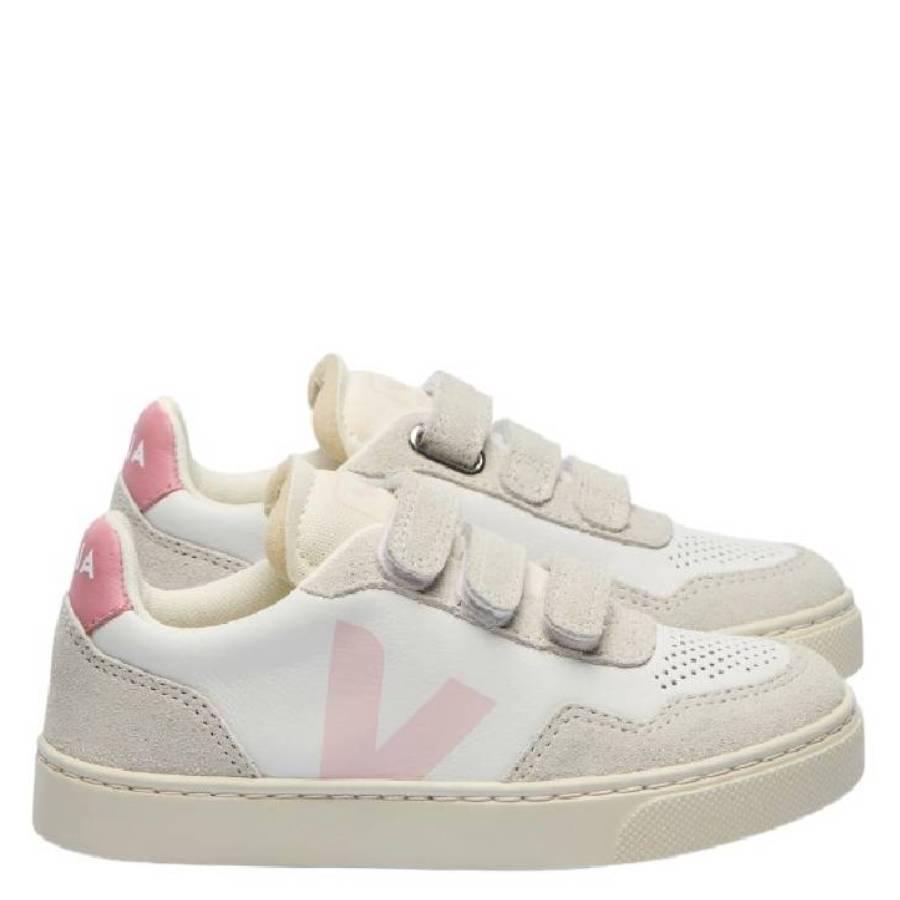 Veja Kids V-90 Organic Leather Low-Top Sneakers by VEJA