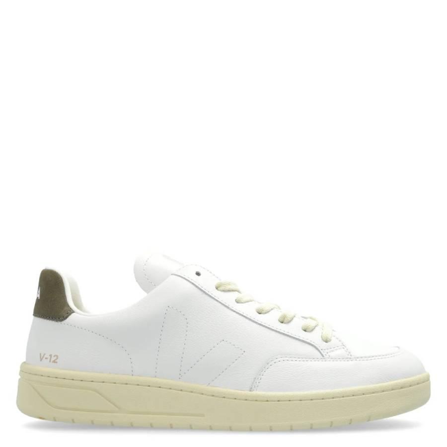 Veja V-12 Stitch Leather Low-Top Sneakers by VEJA