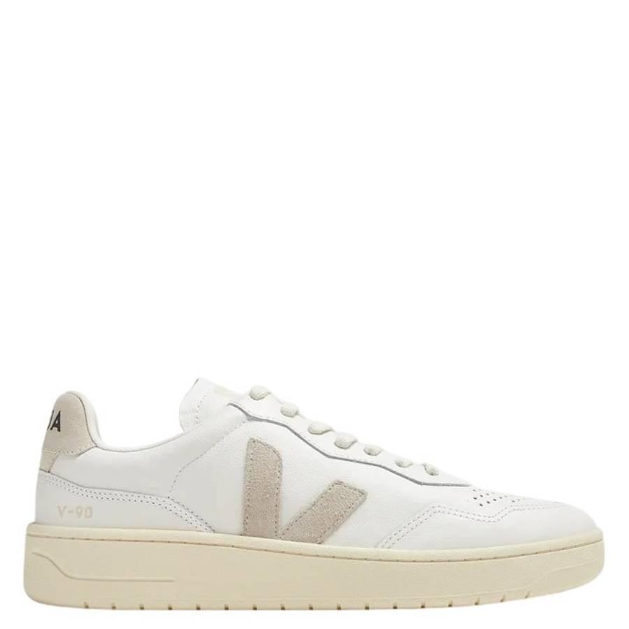 Veja V-90 Leather Low-Top Sneakers by VEJA