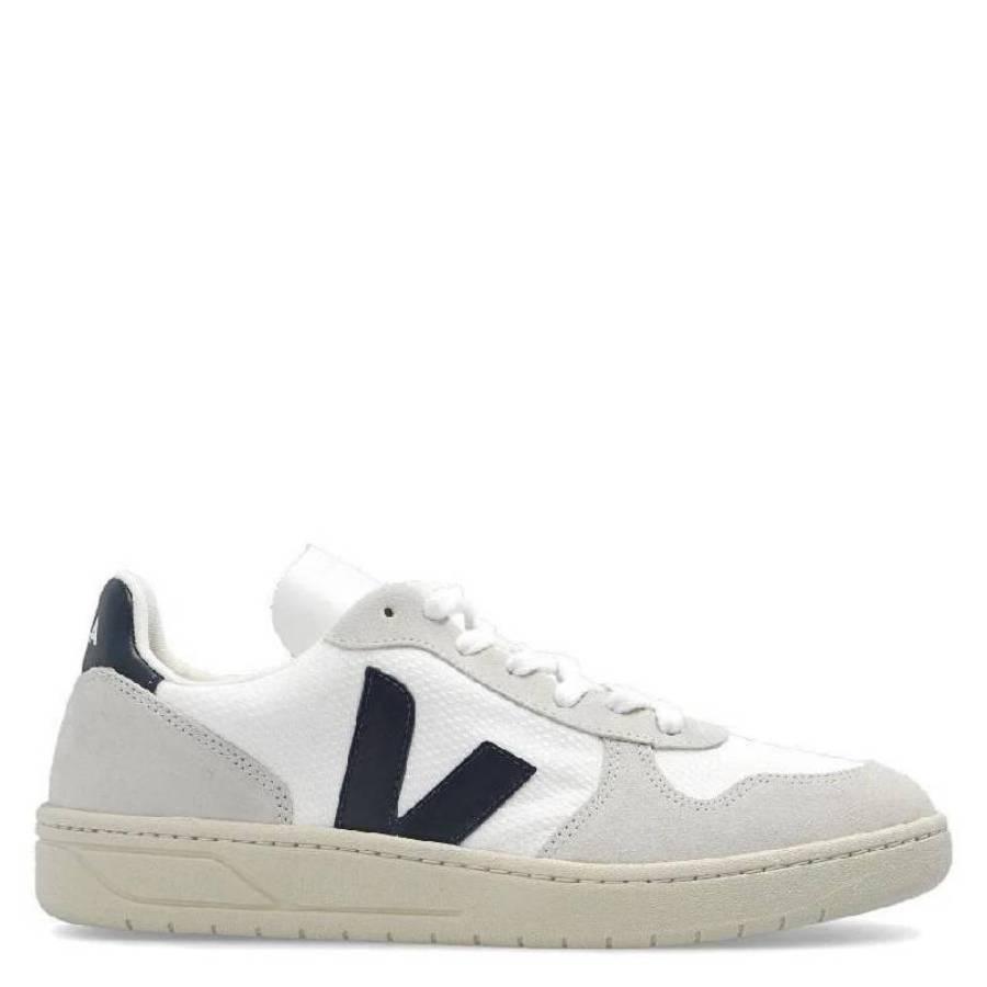 Veja White Nautico V-10 B-Mesh Sneakers by VEJA