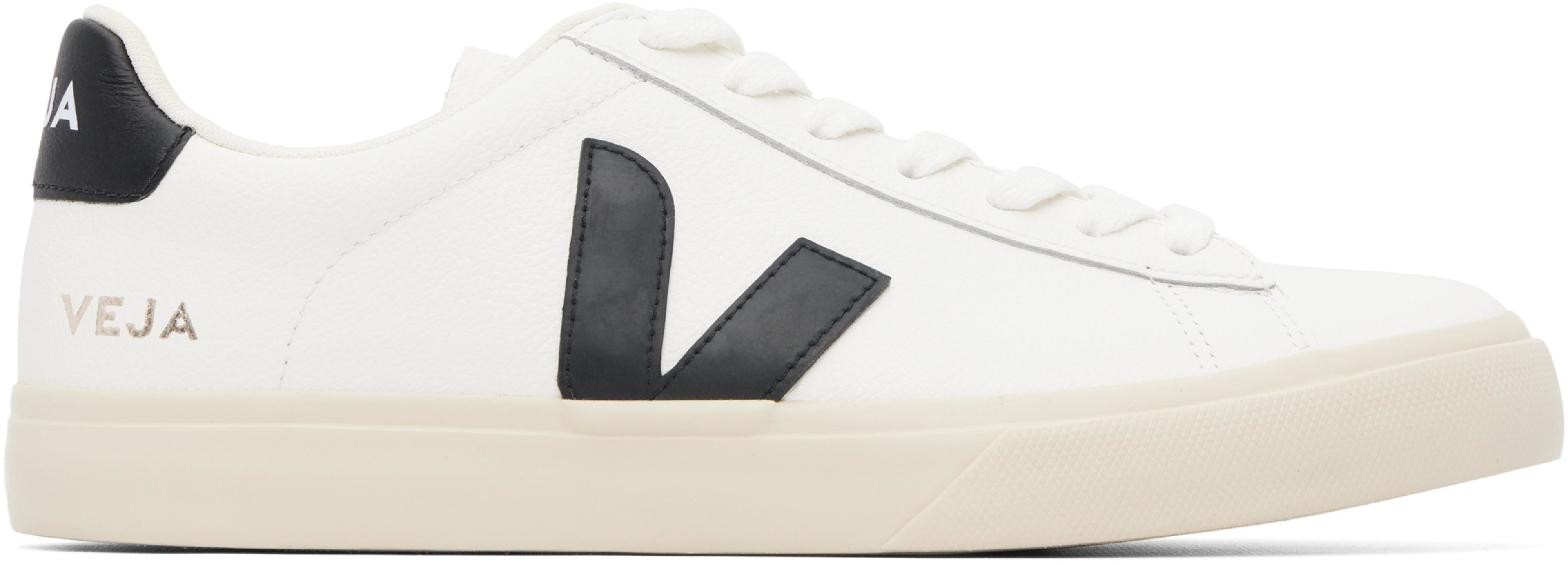 White Campo Leather Sneakers by VEJA