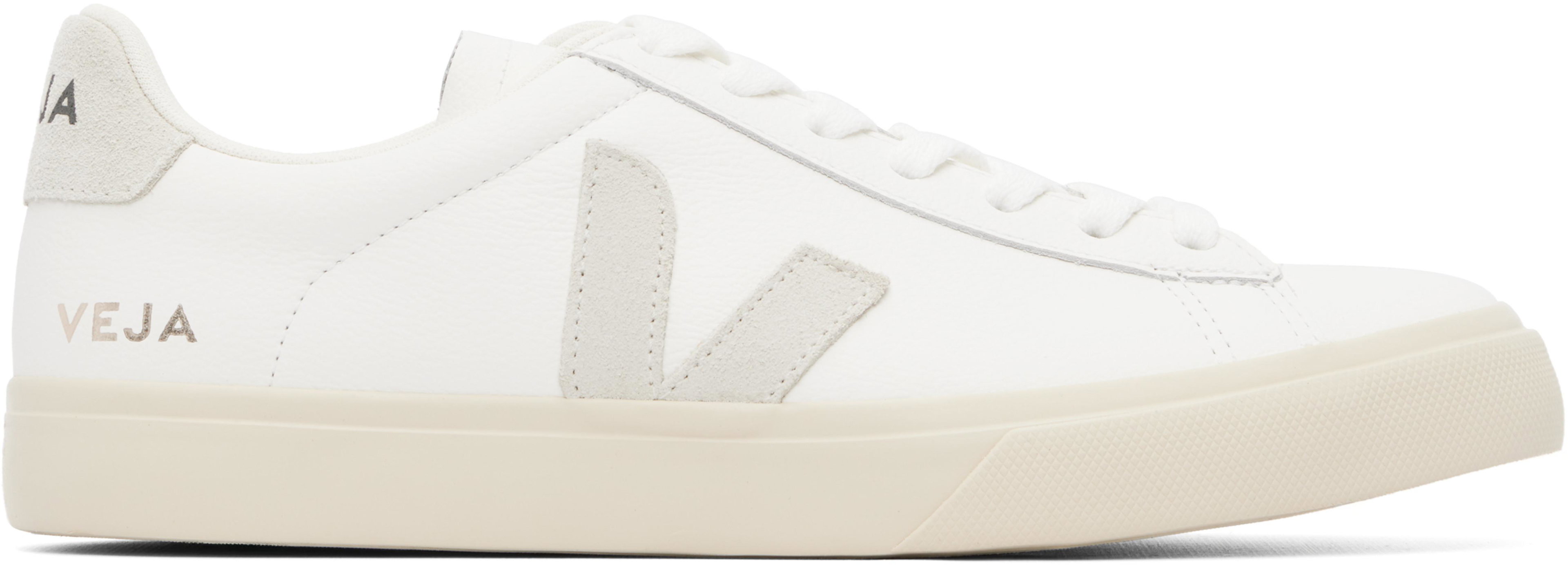 White Campo Leather Sneakers by VEJA