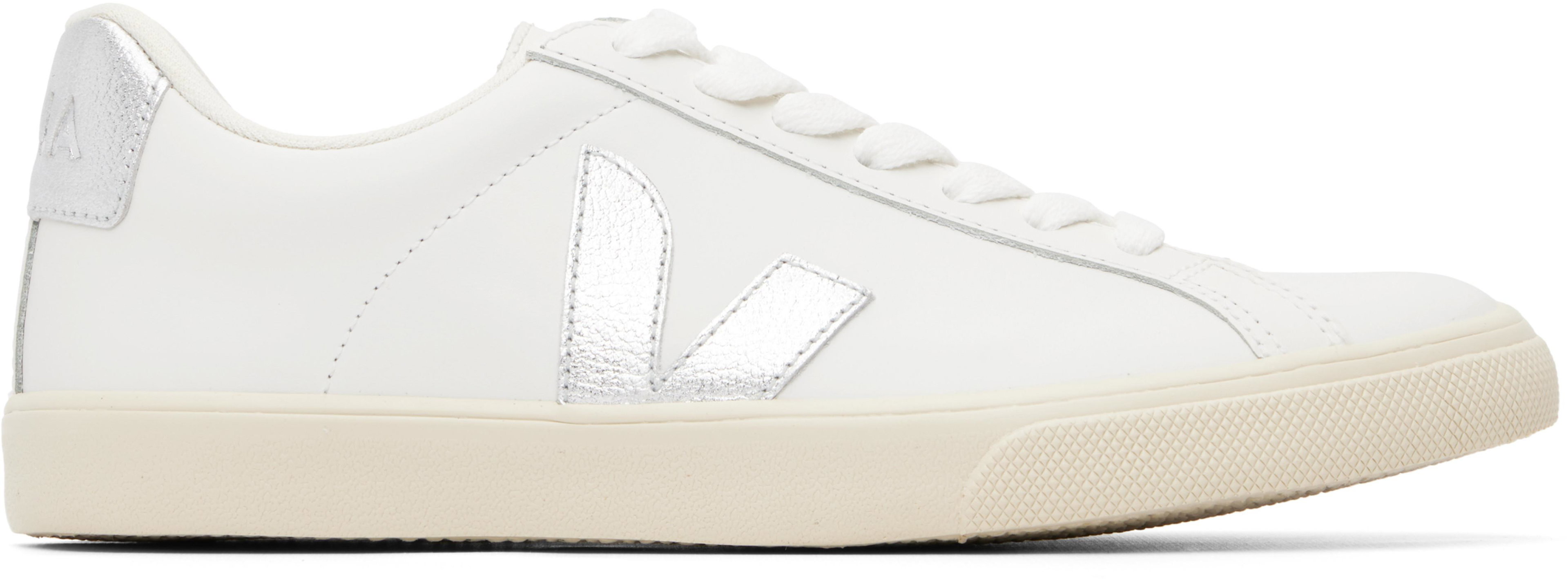 White Esplar Leather Sneakers by VEJA